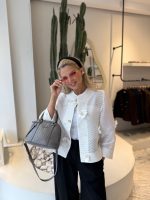 White orchid coat
