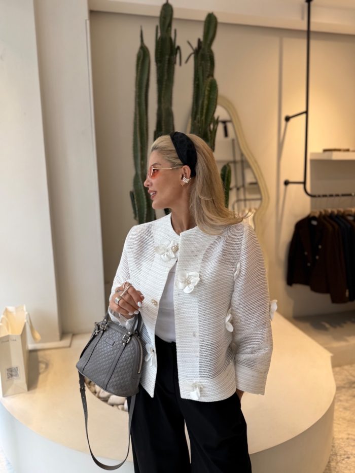 White orchid coat - Image 3
