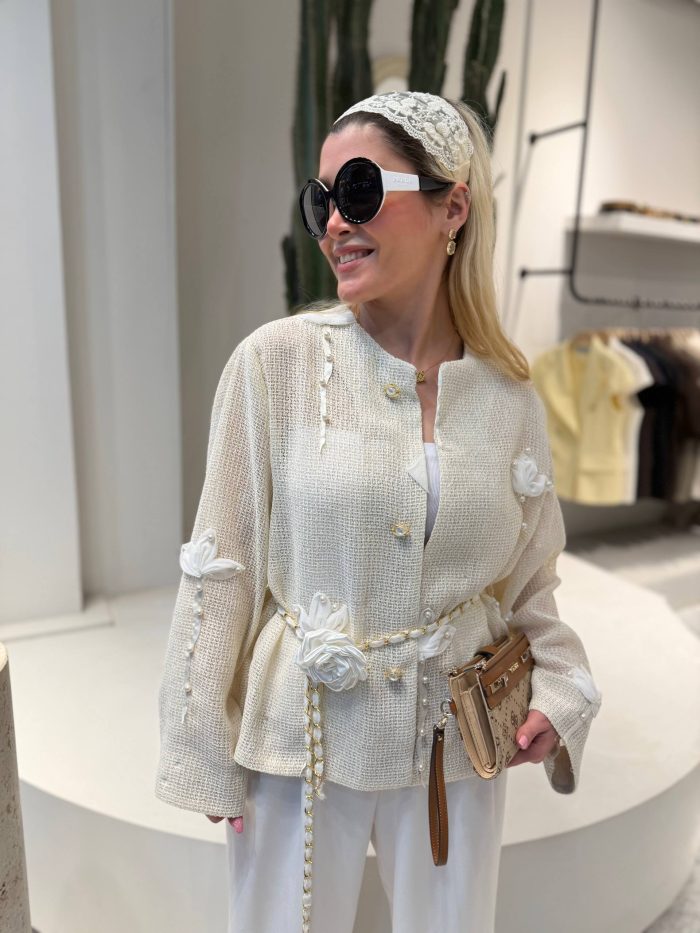 Whitecream orchid coat - Image 10