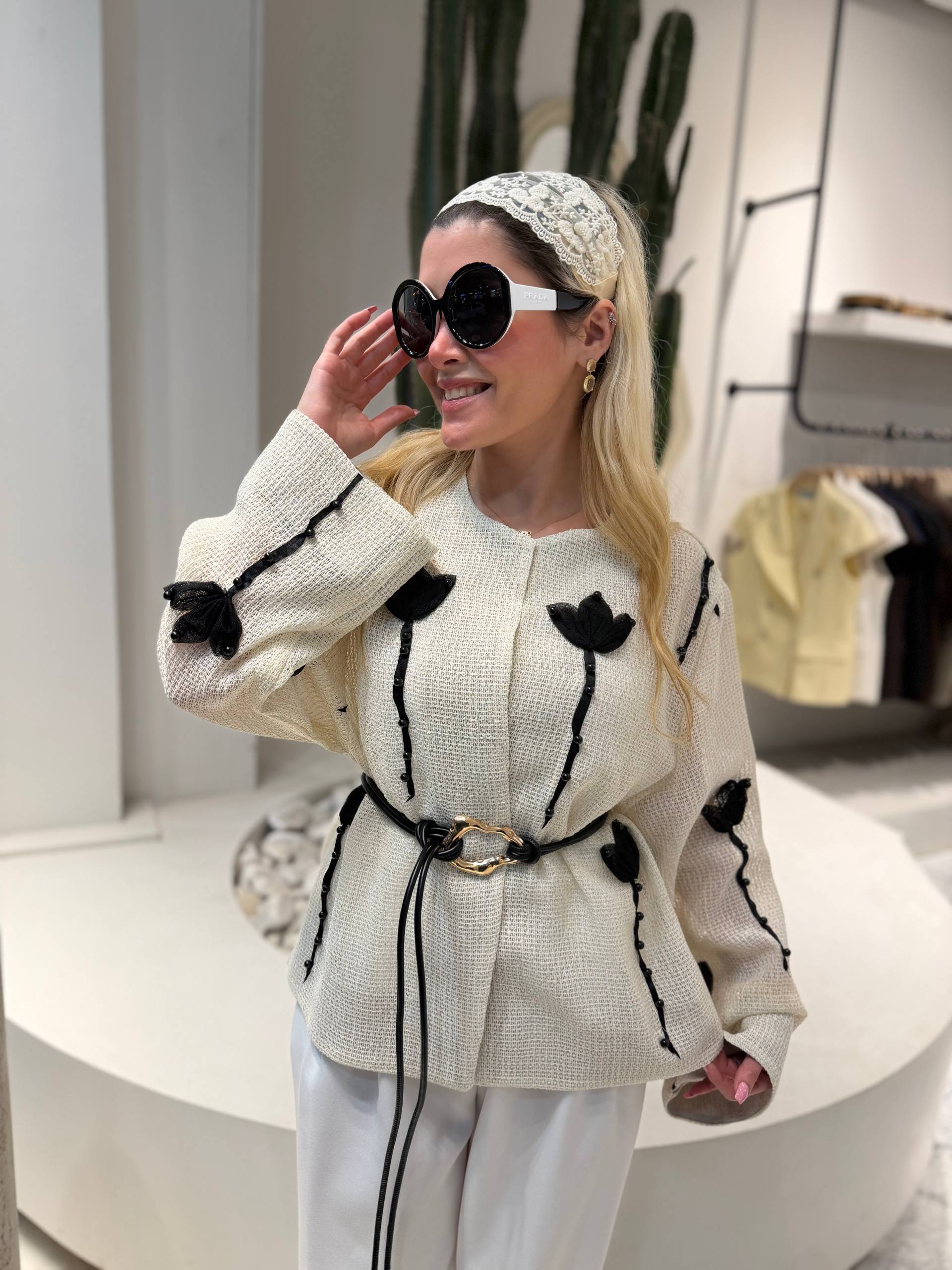 blackcream orchid coat