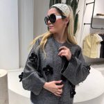 Gray orchid coat