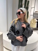 Gray orchid coat