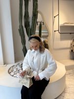 Whitecream orchid coat - Image 12