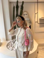 Bluepink orchid coat
