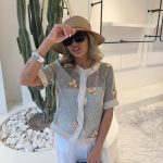 orchid short sleeve coat