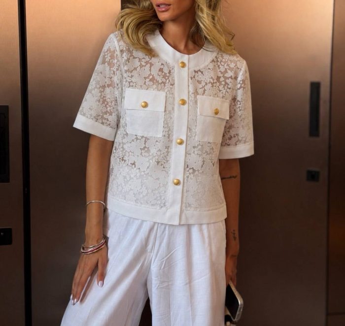 white silk coat - Image 2